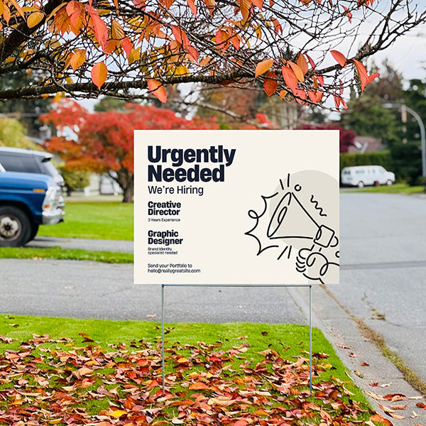 Help Wanted - Urgent Help - YardSigns.com