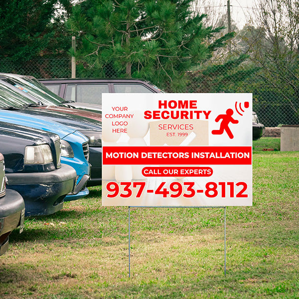Home Security - Motion Detector Installation - YardSigns.com
