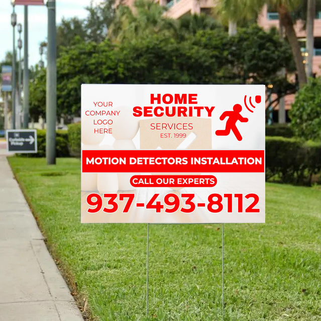 Home Security - Motion Detector Installation - YardSigns.com
