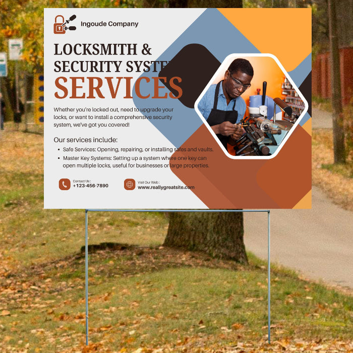 Locksmith - Safe Services: Opening, Repairing, or Installing Safes and Vaults - YardSigns.com