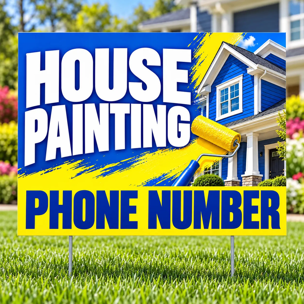Painters Sign - House Painting - Blue YardSigns.com