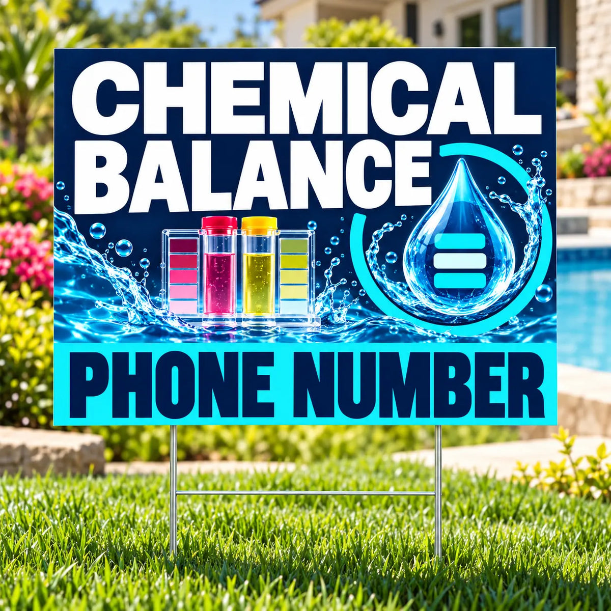 Pool Cleaners - Chemical Balance - Navy YardSigns.com