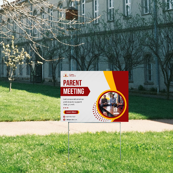 School Signs - Parents Meeting - Share Information - YardSigns.com