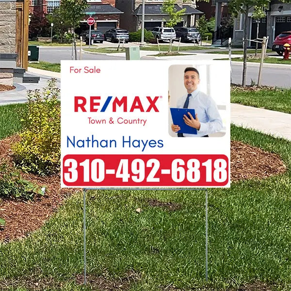 Real Estate - RE/MAX - For Sale - Town & Country - White Chili Red YardSigns.com