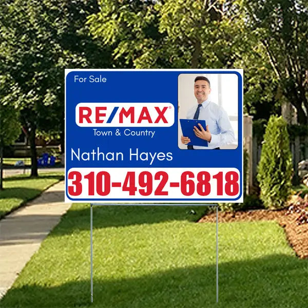 Real Estate - RE/MAX - For Sale - Town & Country - Chili Red White YardSigns.com