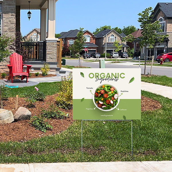 Restaurant Signs - Promote Local or Organic Ingredients - YardSigns.com