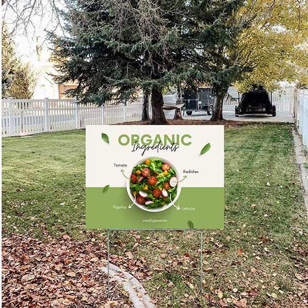 Restaurant Signs - Promote Local or Organic Ingredients - YardSigns.com