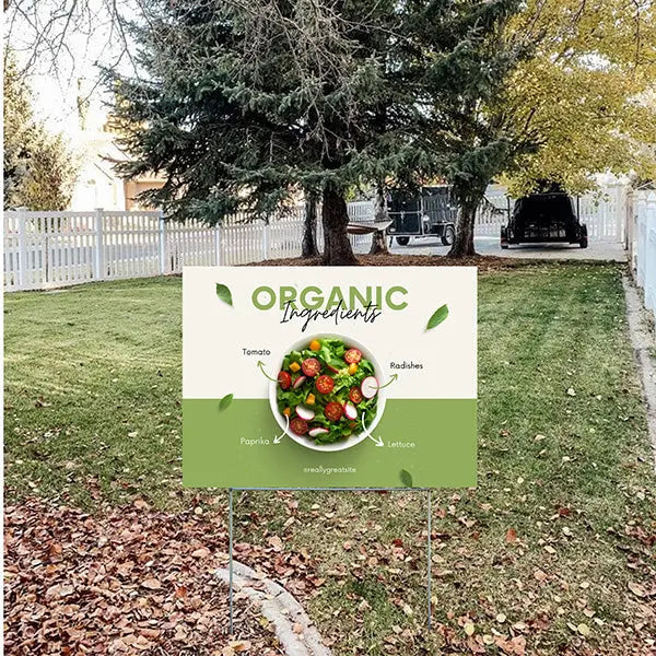 Restaurant Signs - Promote Local or Organic Ingredients YardSigns.com
