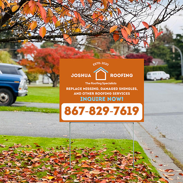 Roofers Signs - Replace Missing or Damaged Shingles - YardSigns.com