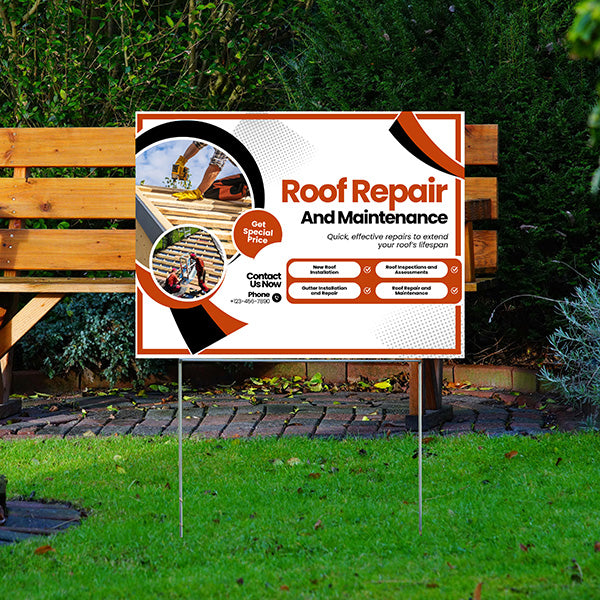 Roofers Signs - New Roof Installation - YardSigns.com