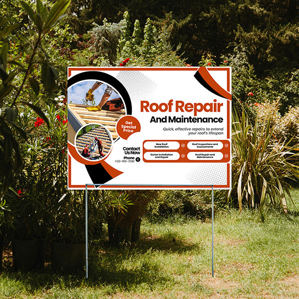 Roofers Signs - New Roof Installation - YardSigns.com