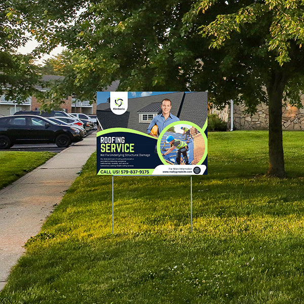 Roofers Signs - Fix Underlying Structural Damage - YardSigns.com