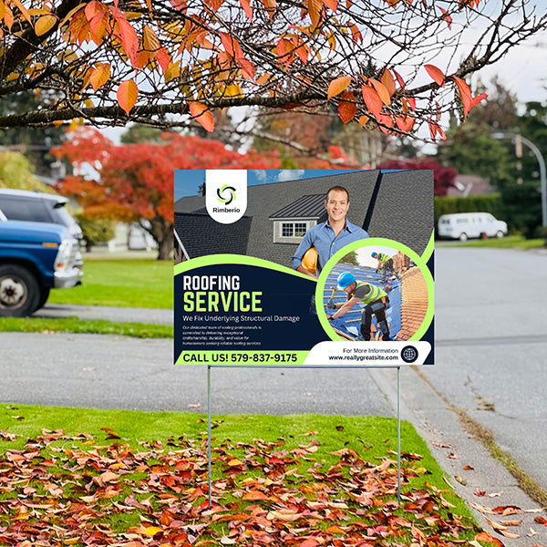 Roofers Signs - Fix Underlying Structural Damage - YardSigns.com
