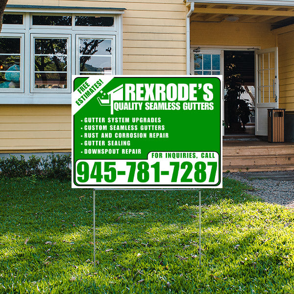 Residential Locksmith Services - Lockout Assistance, Broken Key Extraction, Lock Installation and Repair - Plain White Green Design - YardSigns.com