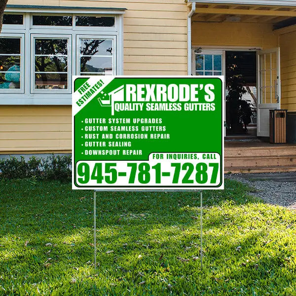 Residential Locksmith Services - Lockout Assistance, Broken Key Extraction, Lock Installation and Repair - Plain White Green Design - YardSigns.com
