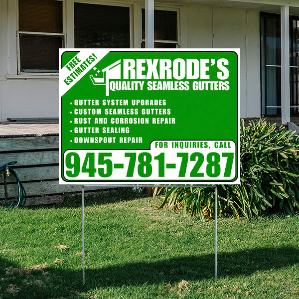 Residential Locksmith Services - Lockout Assistance, Broken Key Extraction, Lock Installation and Repair - Plain White Green Design - YardSigns.com