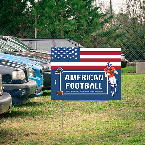 Football - Basic Techniques: Throwing, Catching and Kicking - YardSigns.com