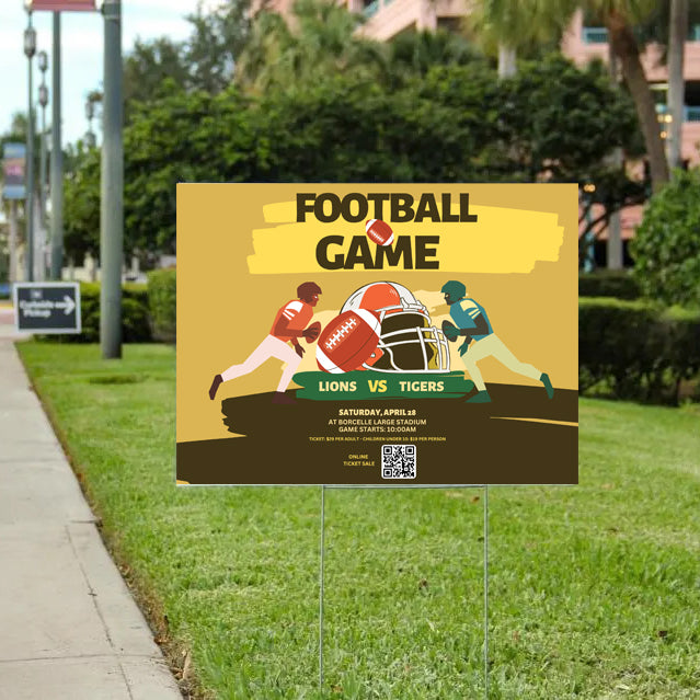 Football - Game Announcements - YardSigns.com
