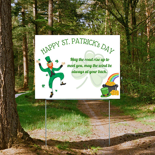 Holiday Signs - St. Patrick's Day -May the Road Rise Up - YardSigns.com