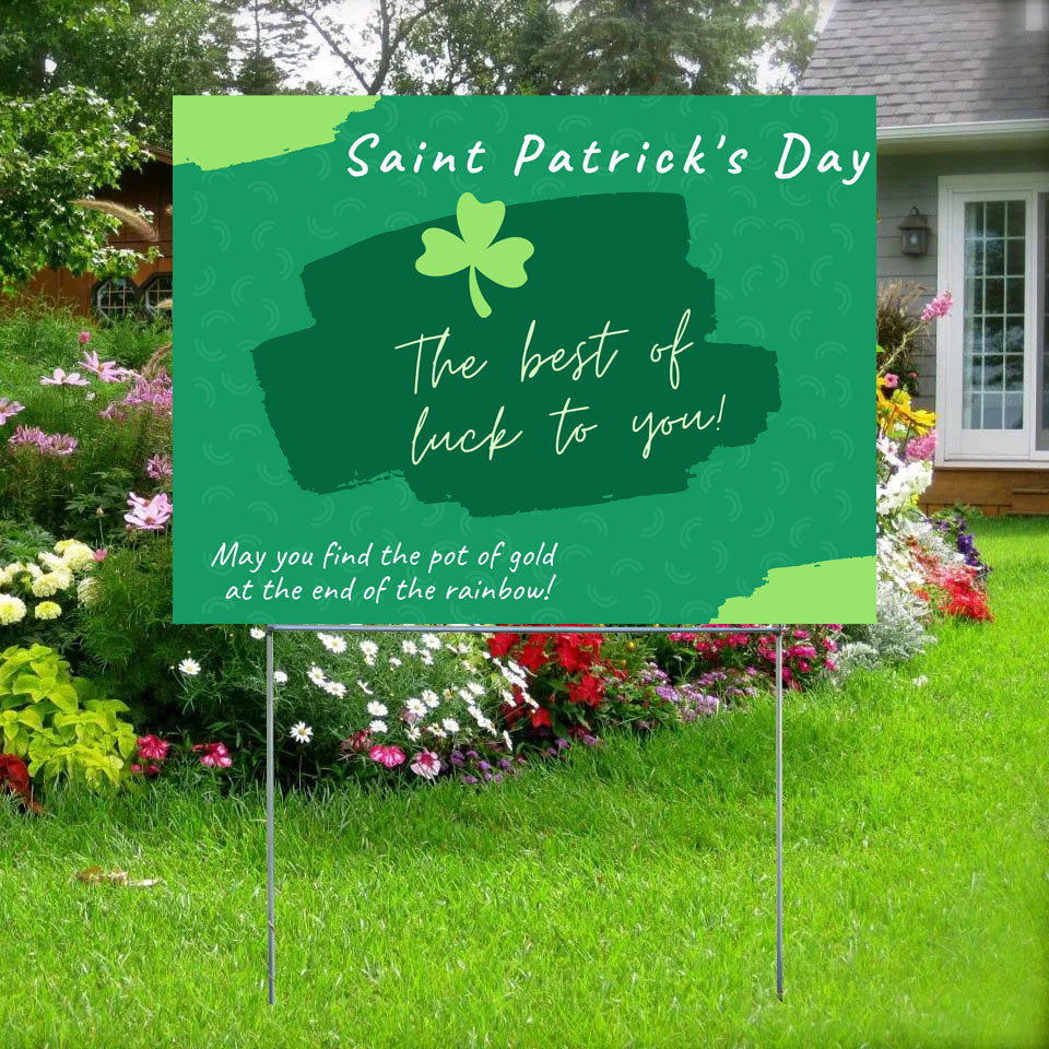 Holiday Signs - St. Patrick's Day - Pot of Gold - YardSigns.com