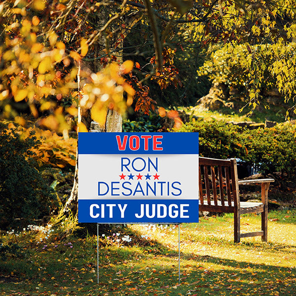 State Political - City Judge - 5 Stars - YardSigns.com