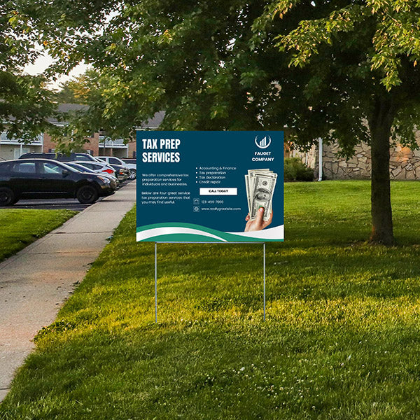 Tax Preparation Signs - Accounting and Finance - YardSigns.com