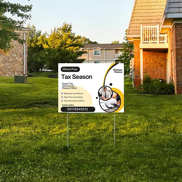 Tax Preparation Signs - Expert Tax Services for Peace of Mind YardSigns.com