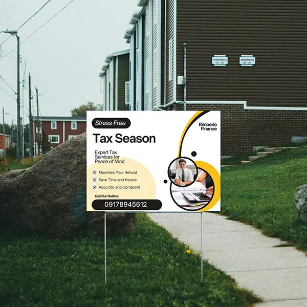Tax Preparation Signs - Expert Tax Services for Peace of Mind YardSigns.com