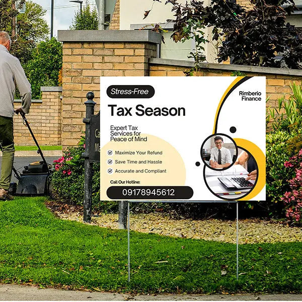 Tax Preparation Signs - Expert Tax Services for Peace of Mind YardSigns.com