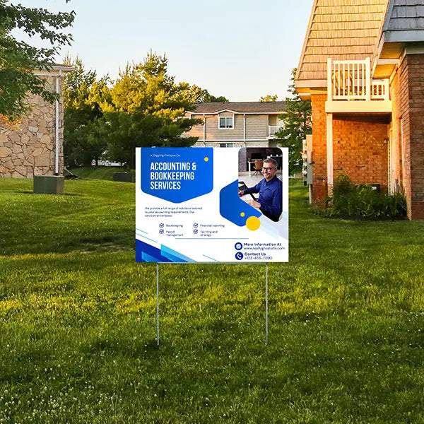 Tax Preparation Signs - Accounting and Book Keeping Services YardSigns.com