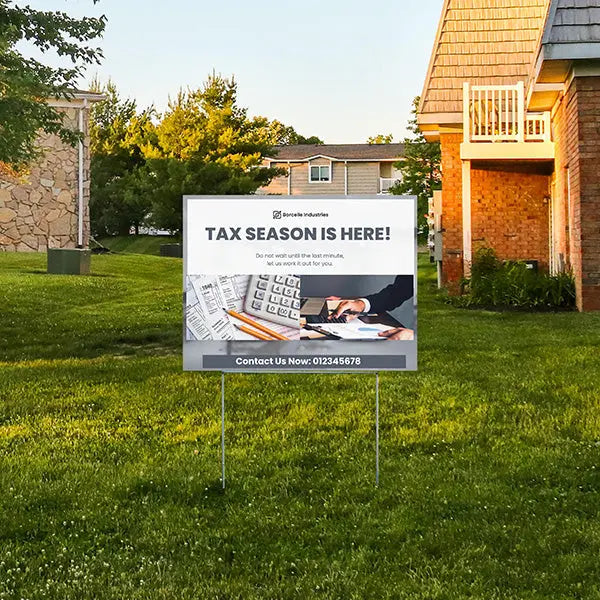 Tax Preparation Signs - Tax Season is Here! YardSigns.com