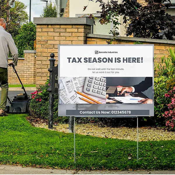 Tax Preparation Signs - Tax Season is Here! YardSigns.com