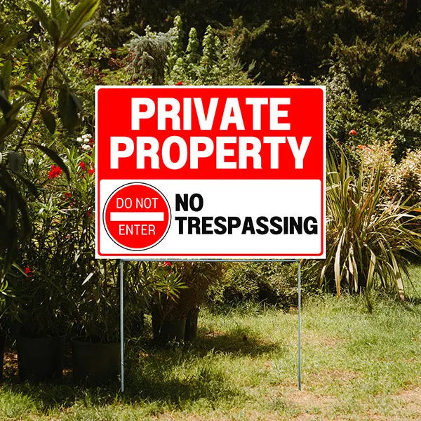 No Trespassing - Private Property YardSigns.com