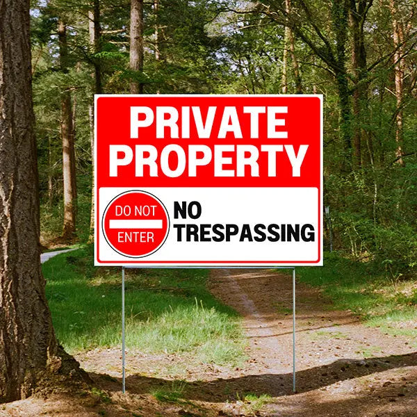 No Trespassing - Private Property YardSigns.com