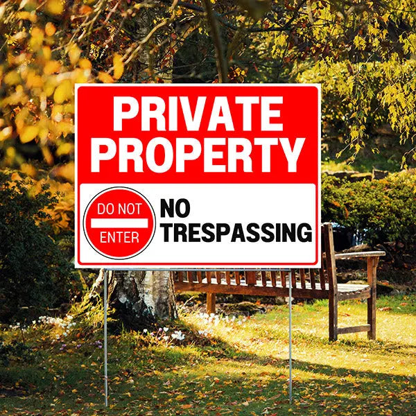 No Trespassing - Private Property YardSigns.com