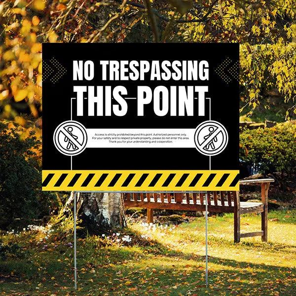 Home Yard Signs - No Trespassing At This Point YardSigns.com