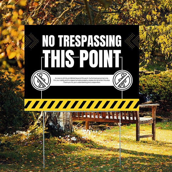 Home Yard Signs - No Trespassing At This Point