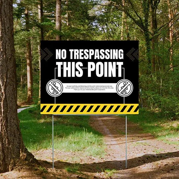Home Yard Signs - No Trespassing At This Point YardSigns.com