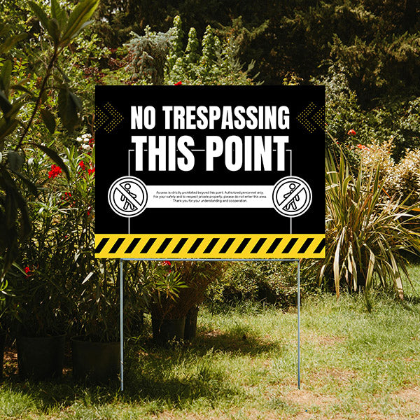 Home Yard Signs - No Trespassing At This Point