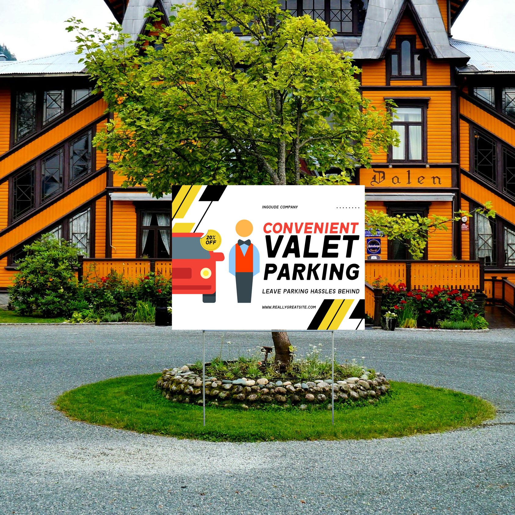 Parking - Convenient Valet Parking - YardSigns.com