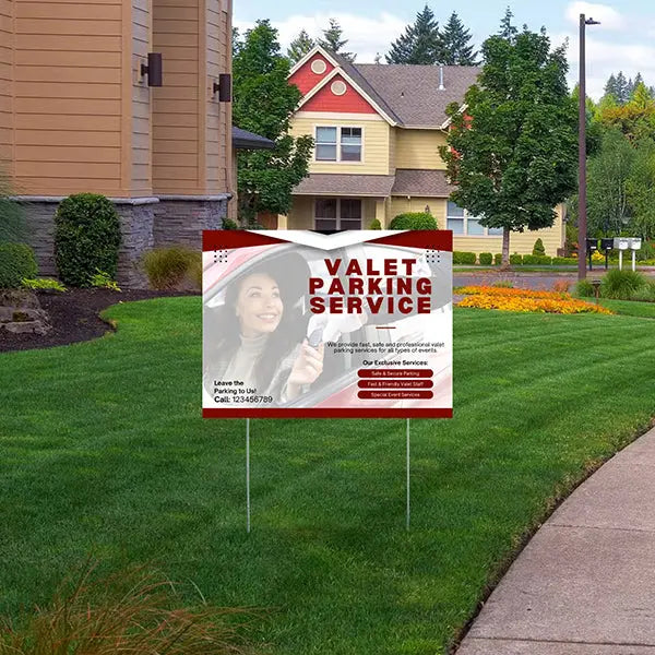 Parking - Valet Parking Service - Leave The Parking To Us! YardSigns.com