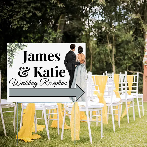Special Events - Wedding Yard Sign - Wedding Reception Direction YardSigns.com
