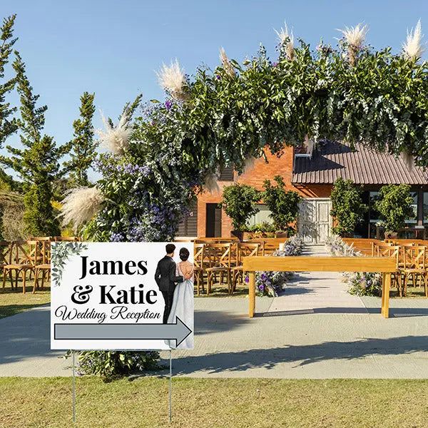 Special Events - Wedding Yard Sign - Wedding Reception Direction YardSigns.com