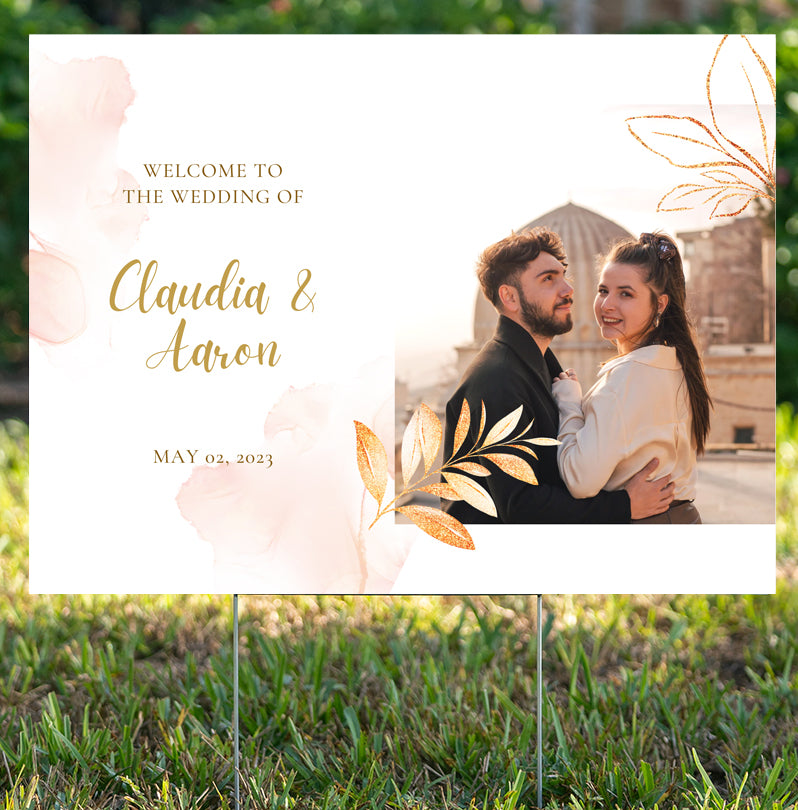 Special Events - Wedding Yard Sign - Welcome to our Wedding - Save The Date - YardSigns.com