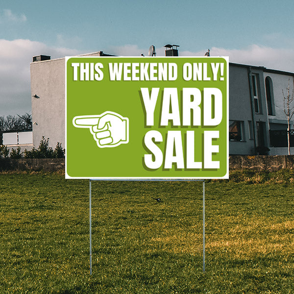 Garage Sale - This Week Only! Yard Sale - Olive Green