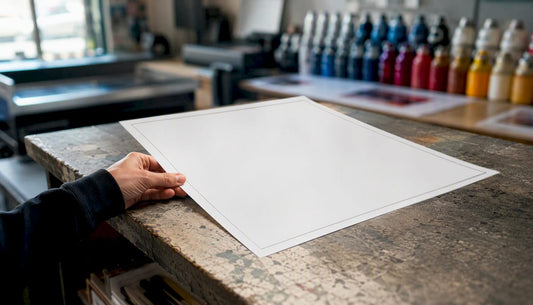 Hand holding yard sign proof sheet