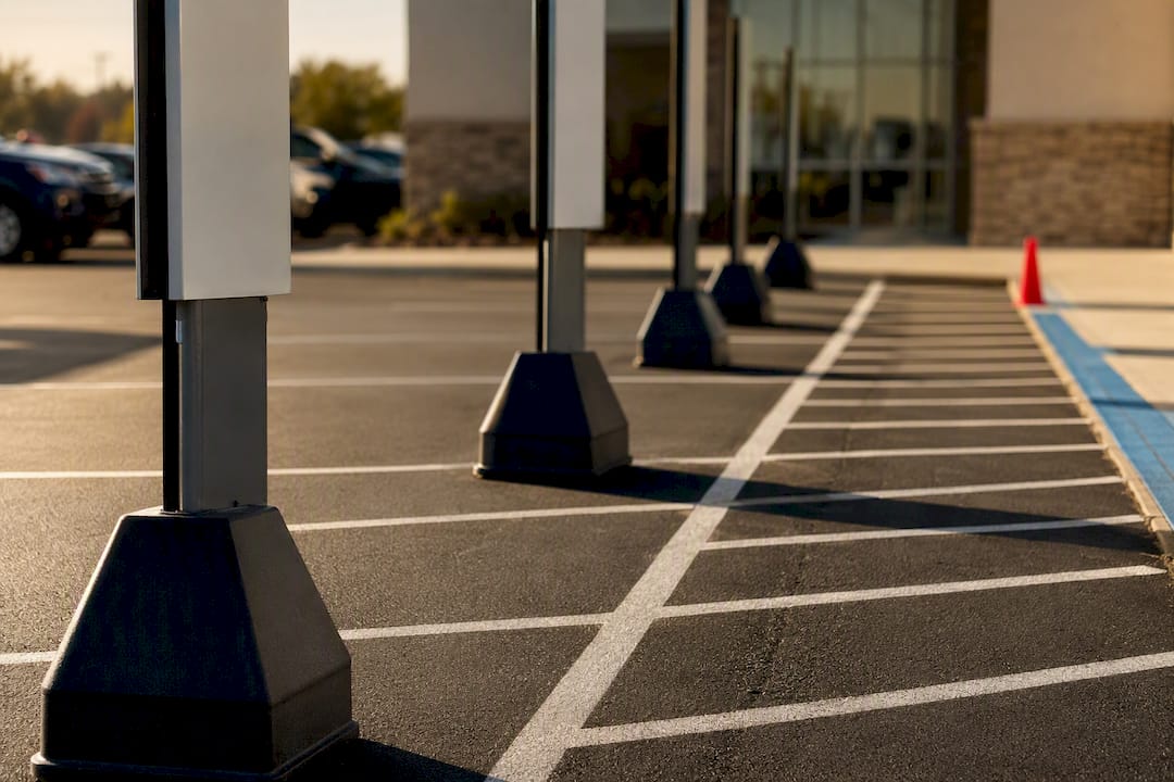 Retail curbside pickup parking area