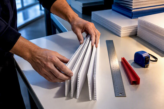 Anonymous sign materials measured for bulk pricing