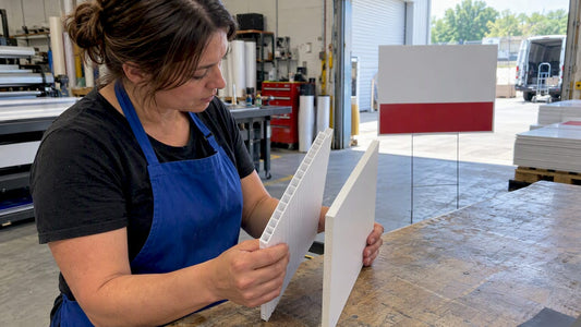 Coroplast and foam board sign materials compared