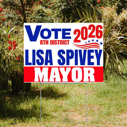 Vote Lisa Spivey political yard sign 